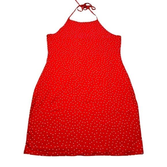 SHEIN Heart Printed Haltered Backless Dress Sz XL - Picture 3 of 15
